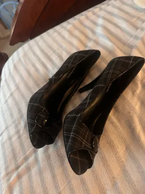 Plaid Heels Black Size 8.5 thumbnail 6