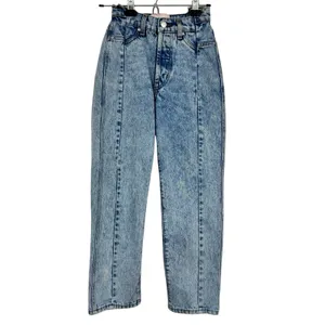 Revice Denim Blue Acid Wash Straight Leg Jeans Womens 24 High Rise Button Fly Casual thumbnail 2