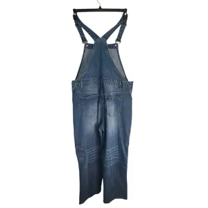 Flamingals Womens Denim Overalls XL Medium Wash Straight Leg Carpenter 80498 NEW thumbnail 6