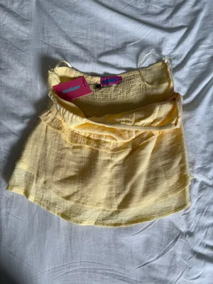 Edikted Yellow Strapless Top thumbnail 3
