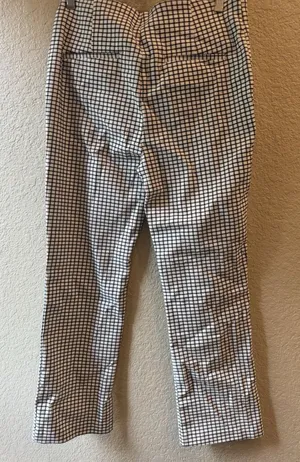 Rachel Zoe Women's Black and White Checkered Pants Size 8 thumbnail 1