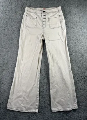Gianni Bini Pants Women‎ 7/28 High Rise Wide Leg Boho Festival Coastal thumbnail 1