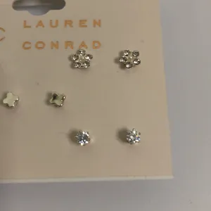 LC nwt Lauren Conrad Silver Stud Earrings Set thumbnail 3