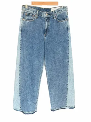 Rag & Bone - Sofie Two Tone Double Indigo Ultra Wide Leg Jeans Sz 29 thumbnail 2
