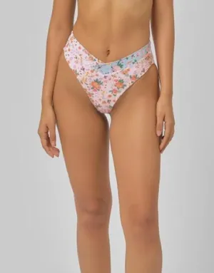 NWT Blackbough Valentina High Waist Floral Bikini Bottoms Size XL Pink thumbnail 1