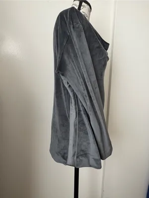 White House Black Market Slate Gray Draped Boatneck Long-Sleeve Top thumbnail 3