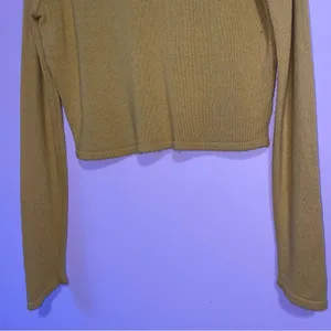 Brandy Melville Cashmere Crop Sweater Women M Wool Lightweight Knit Y2K Preppy thumbnail 9