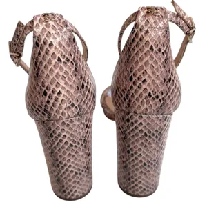 Like New Sam Edelman Leather Yaro Heeled Sandals Snakeskin Size 7.5 thumbnail 7