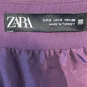 1284 | Zara Ruffled‎ Wrap Tie Waist Mini Skort Purple Womens S thumbnail 5