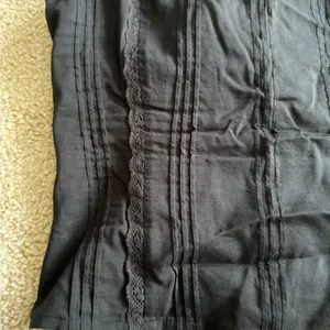 Reformation adelia top Shirred Organic black boho Cotton cami tank blouse size 0 thumbnail 4