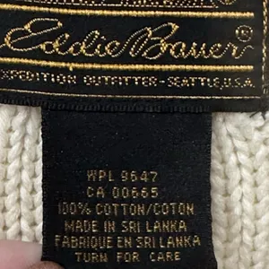 Vintage Eddie Bauer Cable Knit Cream Sweater Size Women's Size‎ X-Large XL thumbnail 8