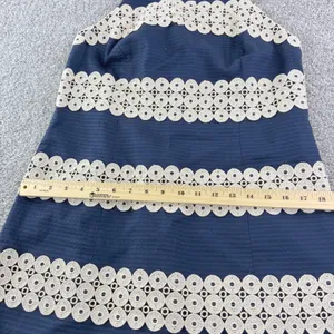 Lilly Pulitzer Navy Gold Eyelet Halter Dress Style‎ 11561 Size 6 Party Formal thumbnail 4
