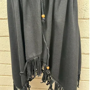 Wet Seal Y2K Festival Black Fringe Vest size M thumbnail 3