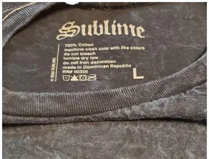 Large Sublime Demin Blue Graphic T-Shirt thumbnail 4