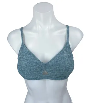 Alo Yoga Women's Blue Heathered Cutout Athletic Sports Bra Crop Top Size XS thumbnail 1
