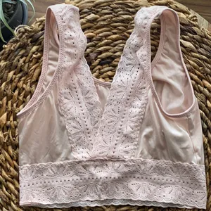 b temptd satin lace bralette blush pink XS lounge sleep pj comfy sexy unlined thumbnail 4