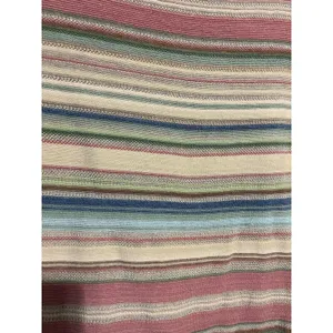 Ralph Lauren L Linen Blend Sweater 3/4 Sleeve Striped Multi Color L BOHO striped thumbnail 2