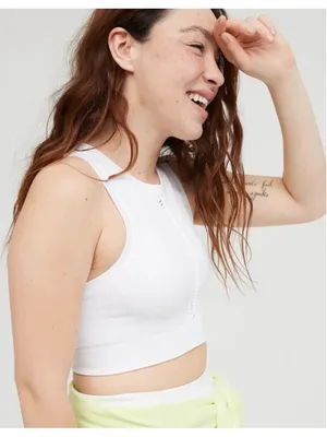 OFFLINE By Aerie Seamless Macrame Longline Sports Bra Women’s Size XL thumbnail 3