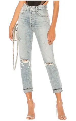AGOLDE Women's Jamie High Rise Classic Jeans Resolution Wash Size‎ 26 Distressed thumbnail 1