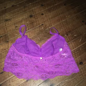Victoria’s Secret S purple lace wireless bralette thumbnail 2