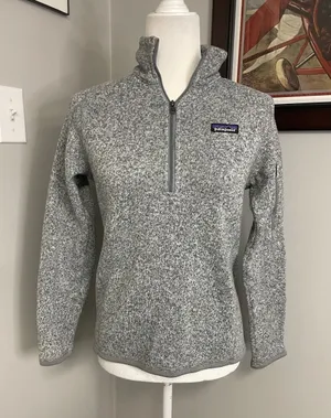 Patagonia pullover better sweater gray heathered quarter zip Small womens thumbnail 1