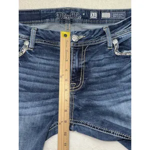 Miss Me Womens Skinny Jeans Medium Wash Embroidered Mid Rise Sz 31 thumbnail 7