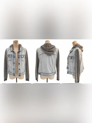 American Eagle Denim & Knit Hooded Jacket – Large fits like small / medium thumbnail 5
