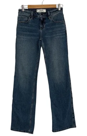 Hollister Women's Low-Rise Relaxed‎ Straight Leg Jeans 0L thumbnail 1