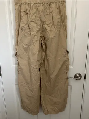 Aerie Khaki Cargo Pants - Wide Leg Utility Style thumbnail 4