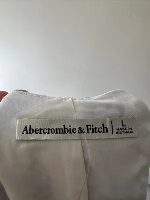 NEW!! Abercrombie & Fitch Blue Floral‎ Patchwork Summer Dress thumbnail 9