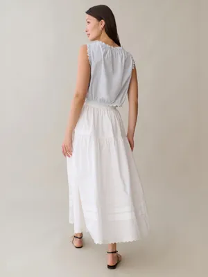 Sorella Light Blue Size XS Shelby Sleeveless Cropped Blouse Top Few Moda thumbnail 3