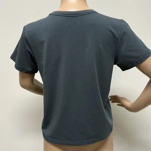 Feat Gray Short Sleeve Crew Neck Cropped Tee Shirt size S thumbnail 6