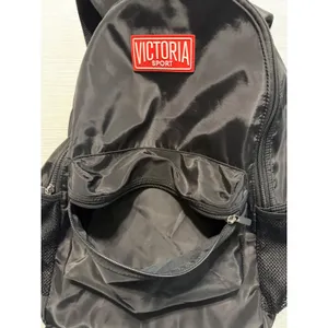 Victoria Sport Backpack Black Nylon Red Lining Mesh Pockets‎ Gym Travel Bag thumbnail 8