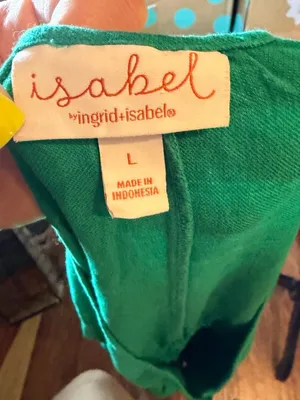 Isabel Maternity by Ingrid & Isabel Green Short Sleeve Smocked Waist Dress L thumbnail 3