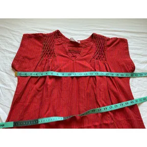 Vintage Nahuit Woven Maxi Dress Small Red/Orange thumbnail 5