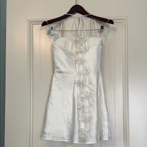 Meshki White Halter Slip Mini Dress thumbnail 3