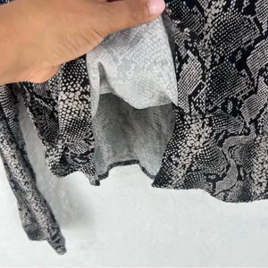 Zara Snake Print Button‎ Front Boxy Long Sleeve Button Up Top thumbnail 7