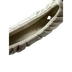 JW PEI Gabbi Ruched Hobo Handbag Ivory Vegan Leather Croissant Shoulder Bag thumbnail 7