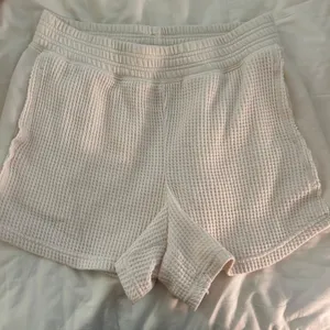 cream waffle knit shorts thumbnail 1