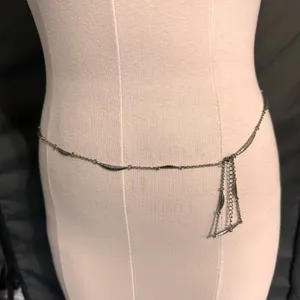 Vintage Women's Necklace Silver Tone Chain Belt Bracelet Single Strand Boho thumbnail 6