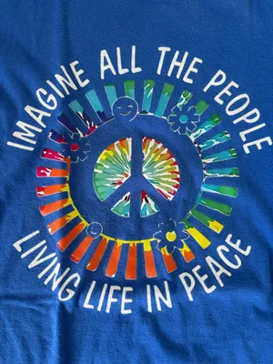 Beatles Imagine Graphic Tee Blue Size M thumbnail 3
