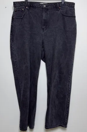 Abercrombie & Fitch Womens Jeans 18R Black Curve Love The Loose High‎ Rise 34 thumbnail 1