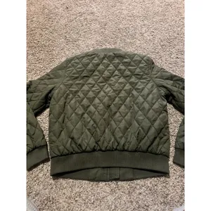 Banana Republic‎ Womens Olive Green Quilted Bomber Jacket Small Full Zip thumbnail 6