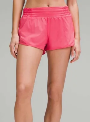Lululemon Hotty Hot short HR 4 inch Glaze Pink Size 4 Like New Barbiecore Rush thumbnail 1