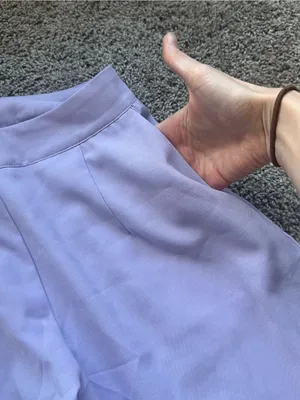 PrettyLittleThing Lavender Straight-Leg Trousers thumbnail 3