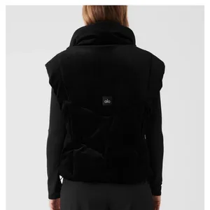 Alo Yoga Ribbed Velour Mountain Side Puffer Vest Small thumbnail 12