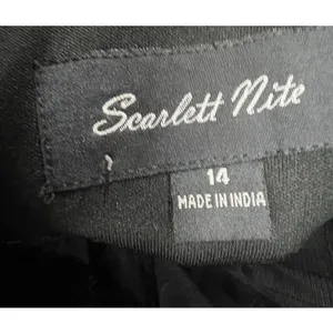 Scarlett Nite Y2K Halter Dress 14 Black Satin Tiered Ruffled Cocktail Retro HOCO thumbnail 13