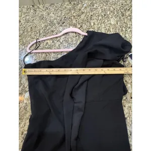 ADRIANNA PAPELL One-Shoulder Jumpsuit In‎ Black Womens Size 6 NWT $199 Cocktail thumbnail 8
