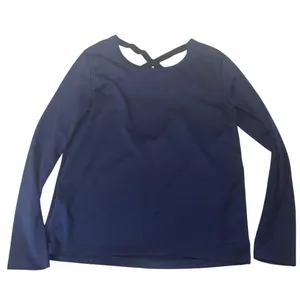 New Nike Dri-Fit Women's Training Crossback Long Sleeve Top Navy Blue Sz Large thumbnail 1