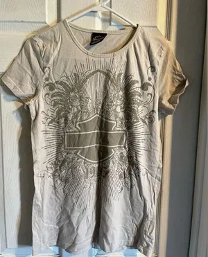 Harley Davidson Short Sleeve Tee Women’s Size XL Tan‎ Lightweight, Logo, Riding thumbnail 1